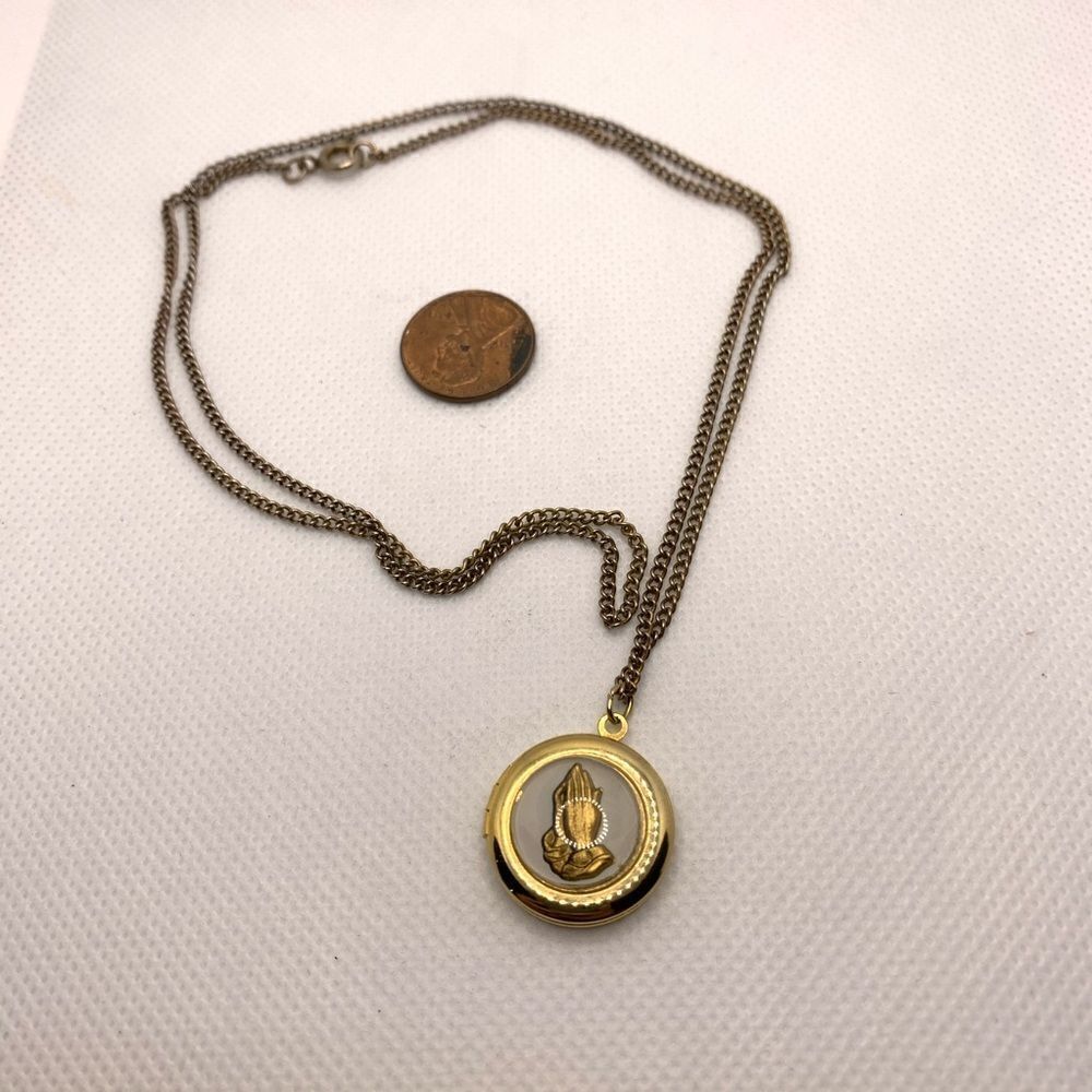 Vintage Praying Hands Locket